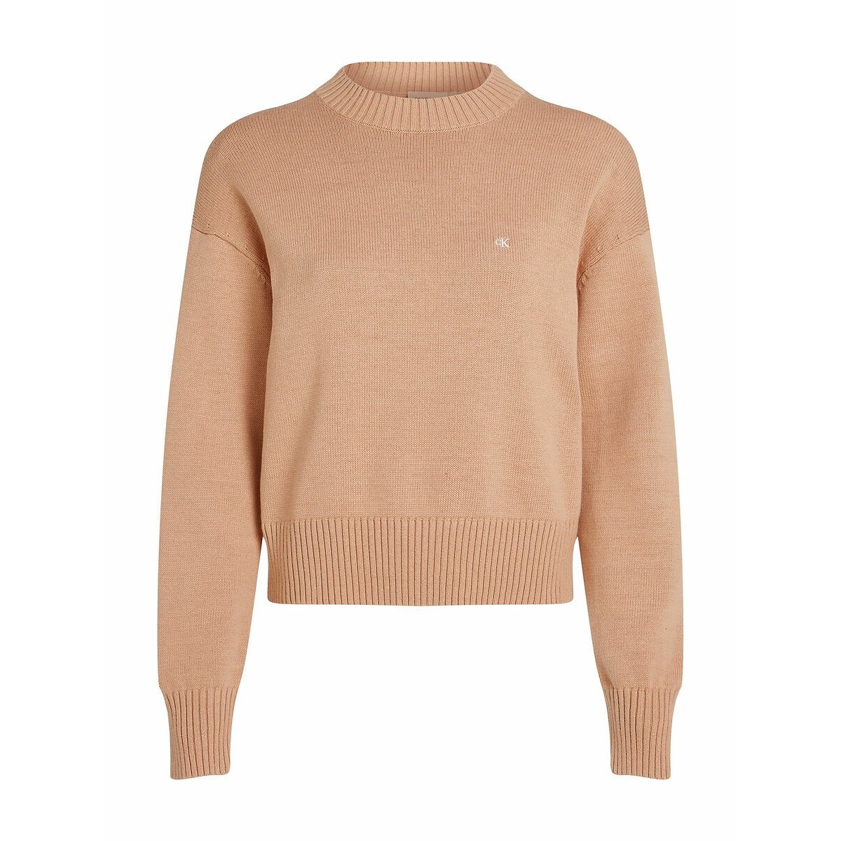 Trui met opstaande kraag met lange mouwen huidskleur, CALVIN KLEIN JEANS