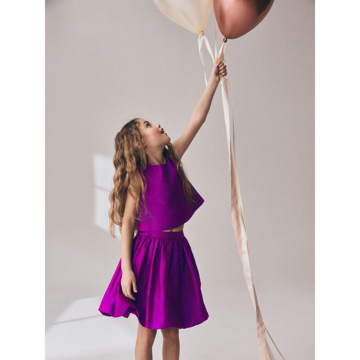 Ensemble jupe et haut rose magenta, NEXT