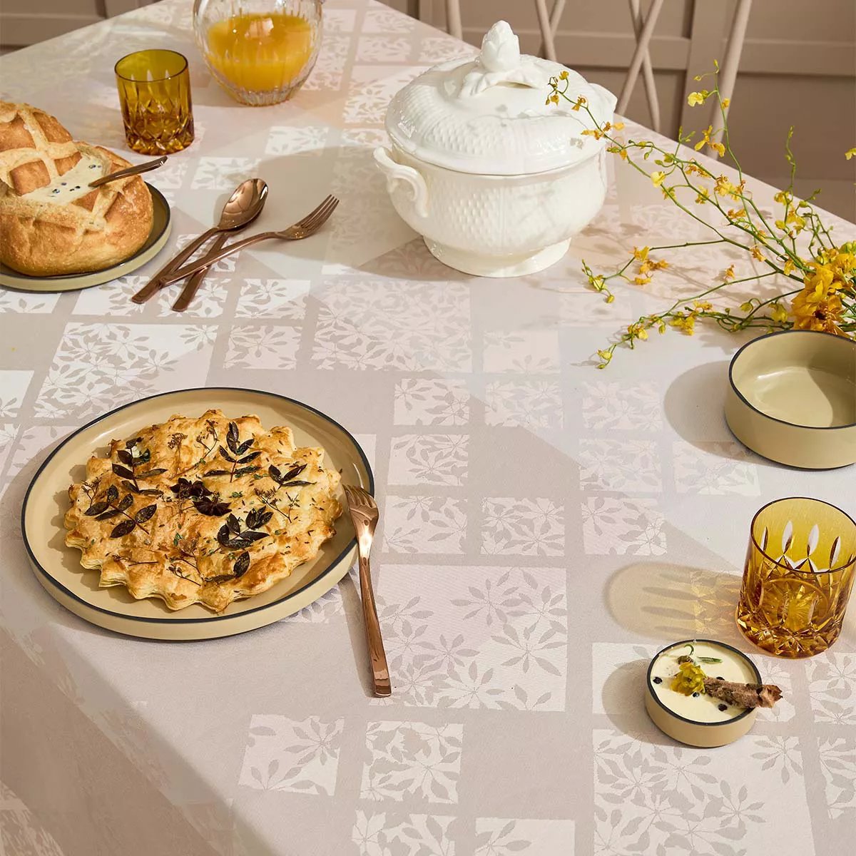 Set pur coton MILLE PISTILS naturel, GARNIER THIEBAUT