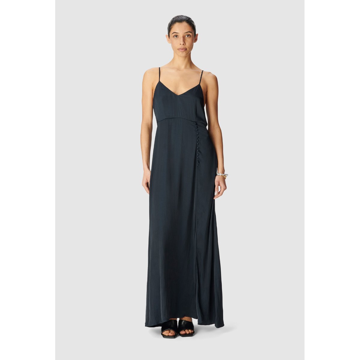 Robe longue fines bretelles bleu marine, IKKS