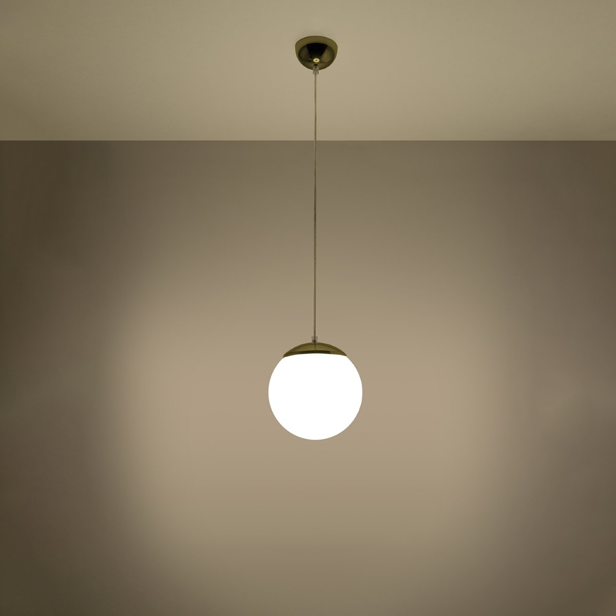 Suspension Acier Or/Blanc E27 1 Ugo 20 jaune, EDEN