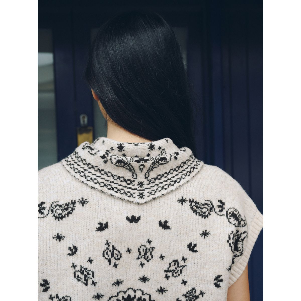 Débardeur avec lien au col imprimé bandana monochrome, NEXT