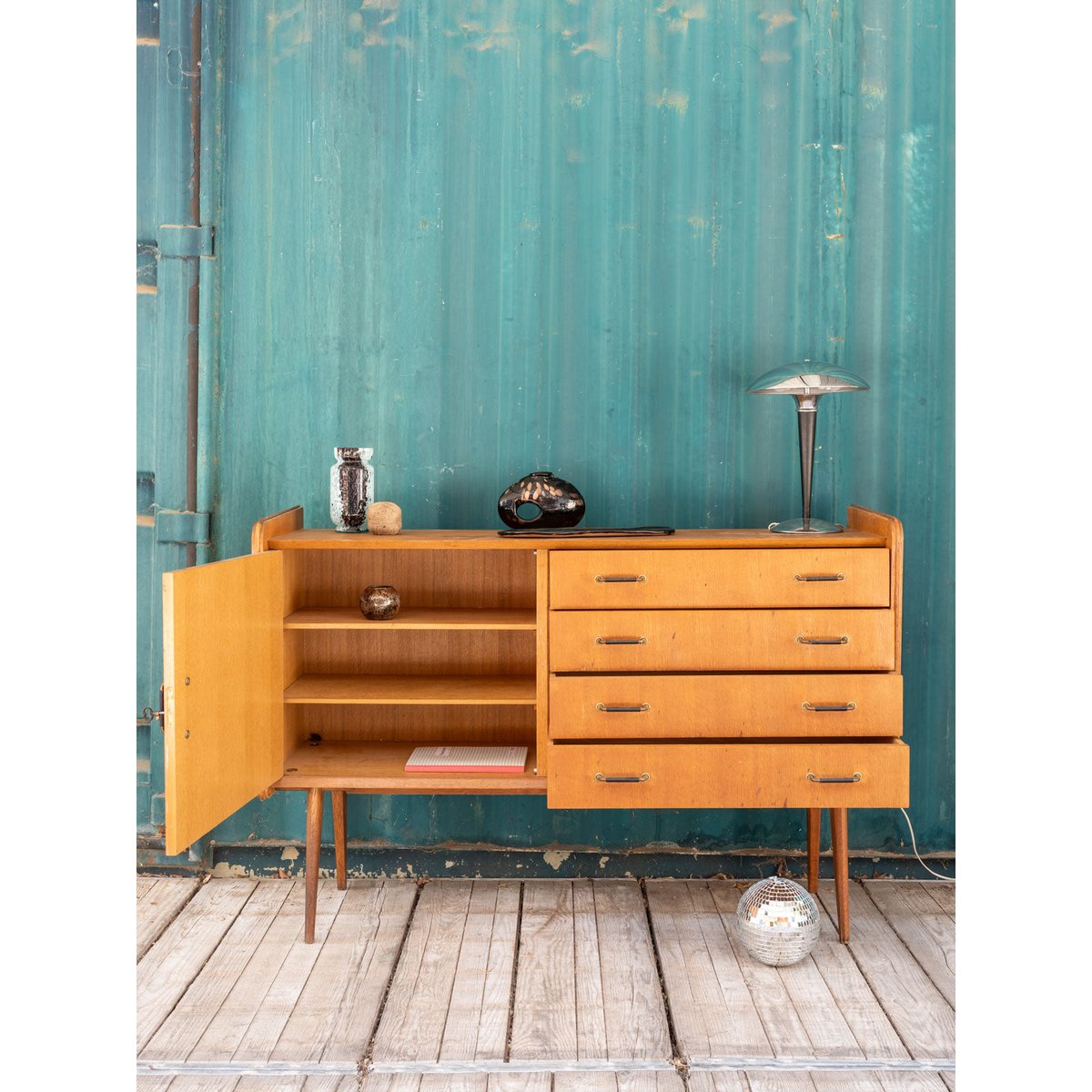 Enfilade en bois Margaret N°478 - Bon état bois foncé, DEBONGOUT