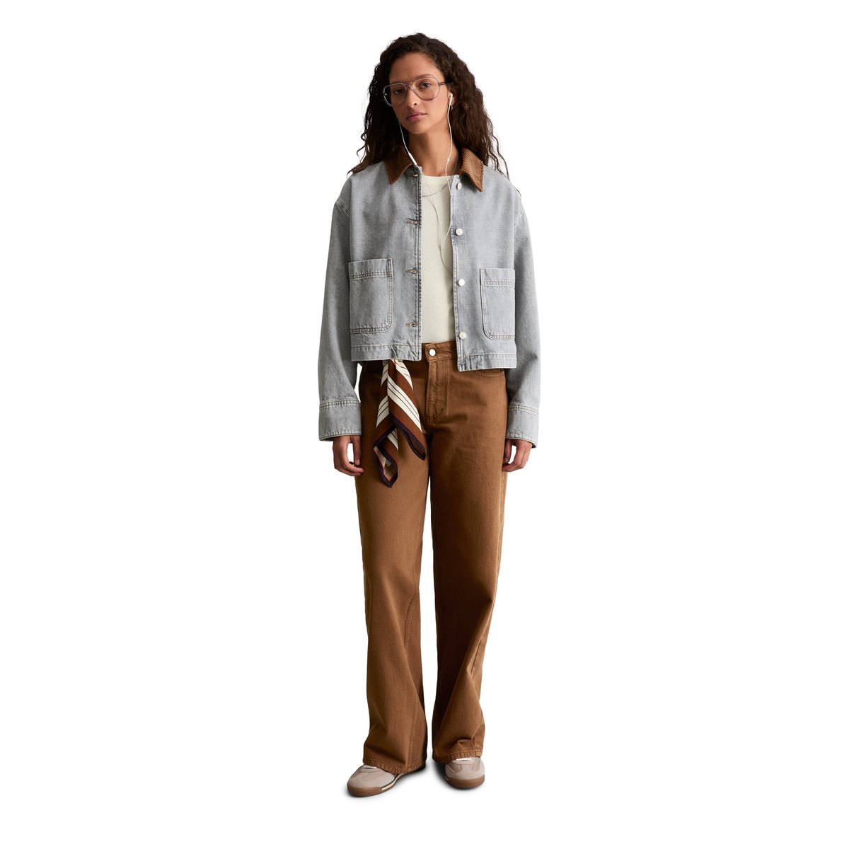 Veste en jean ample, style  barn en pur coton biologique gris, MARC O’POLO DENIM