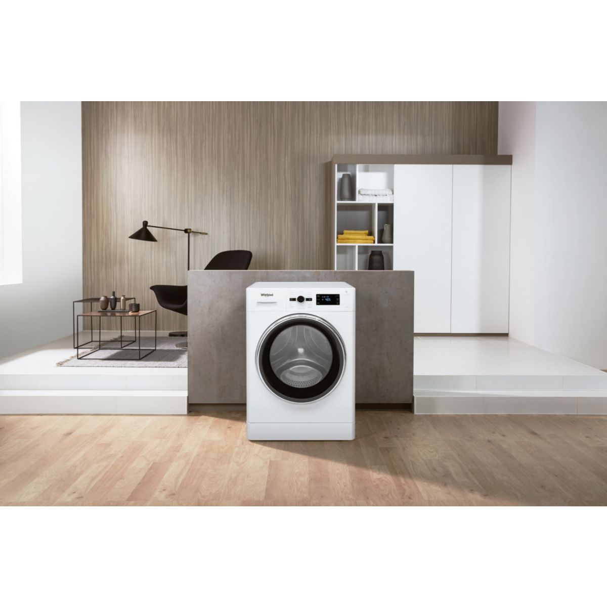 Lave linge séchant hublot FWDG97168BXFR couleur unique, WHIRLPOOL
