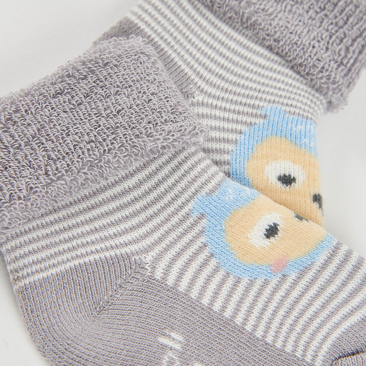 Lot chaussettes bébé imprimé oursons marron, BOBOLI