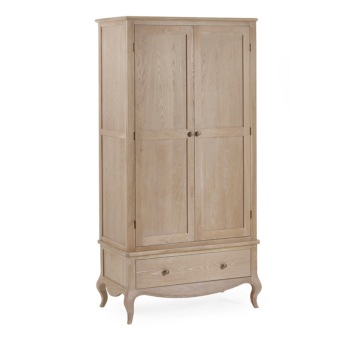 Eléa French Antique Limed Oak Combination Wardrobe bleached oak, SO'HOME