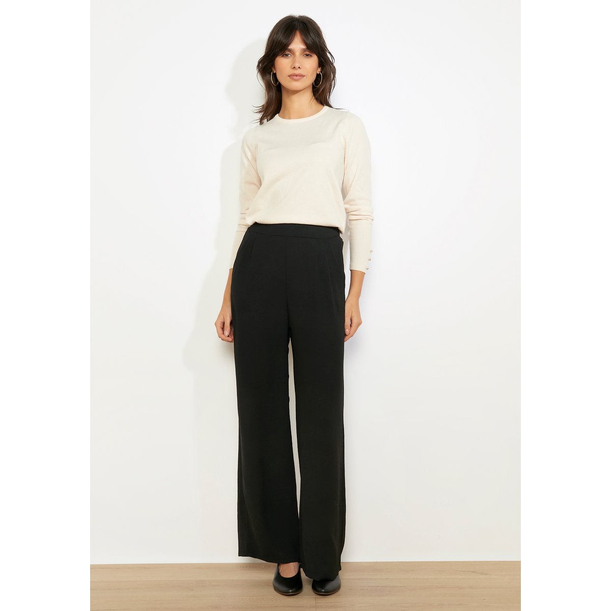 Pantalon fluide noir, LOLALIZA