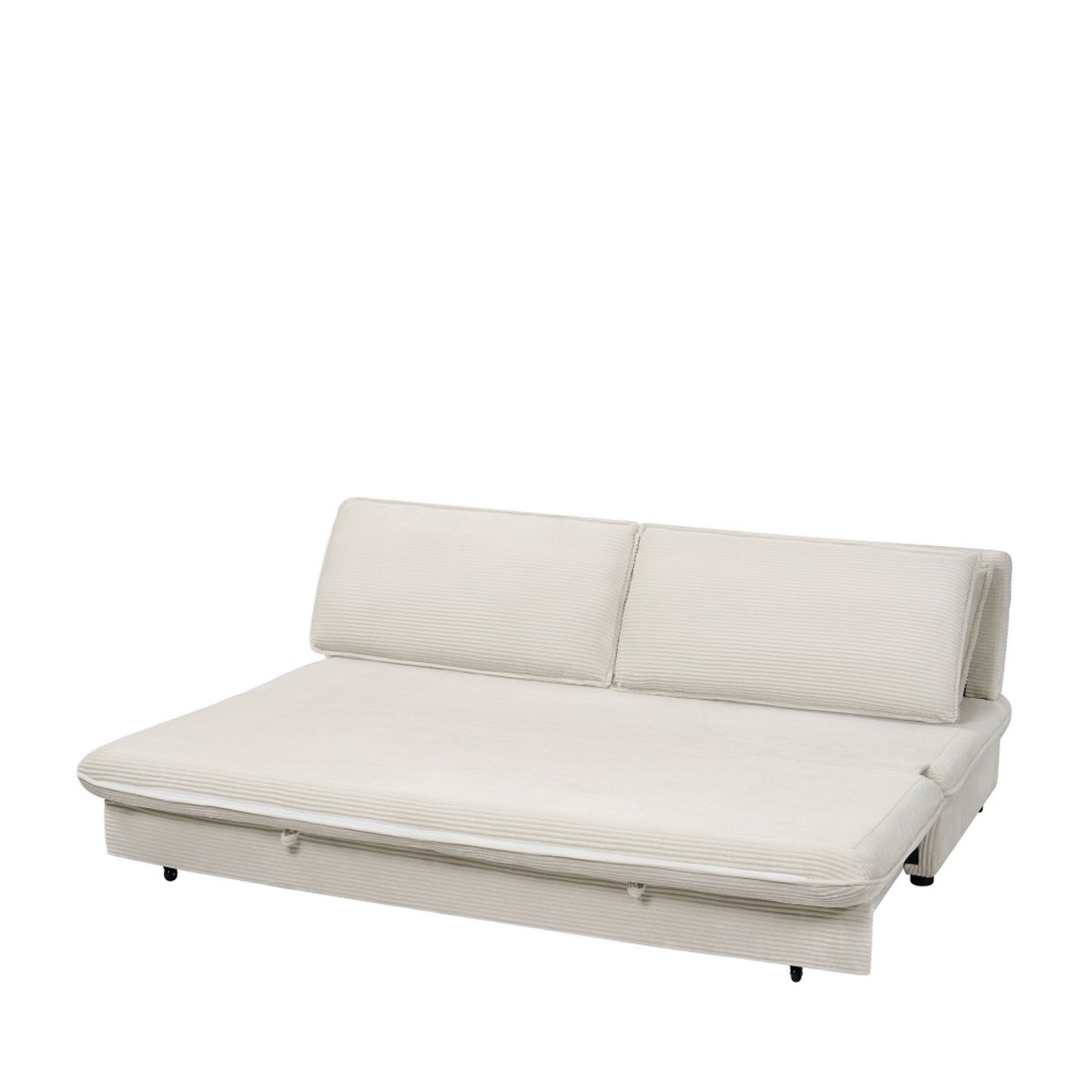 Canapé convertible 3 places en velours côtelé- NODY beige, DRAWER