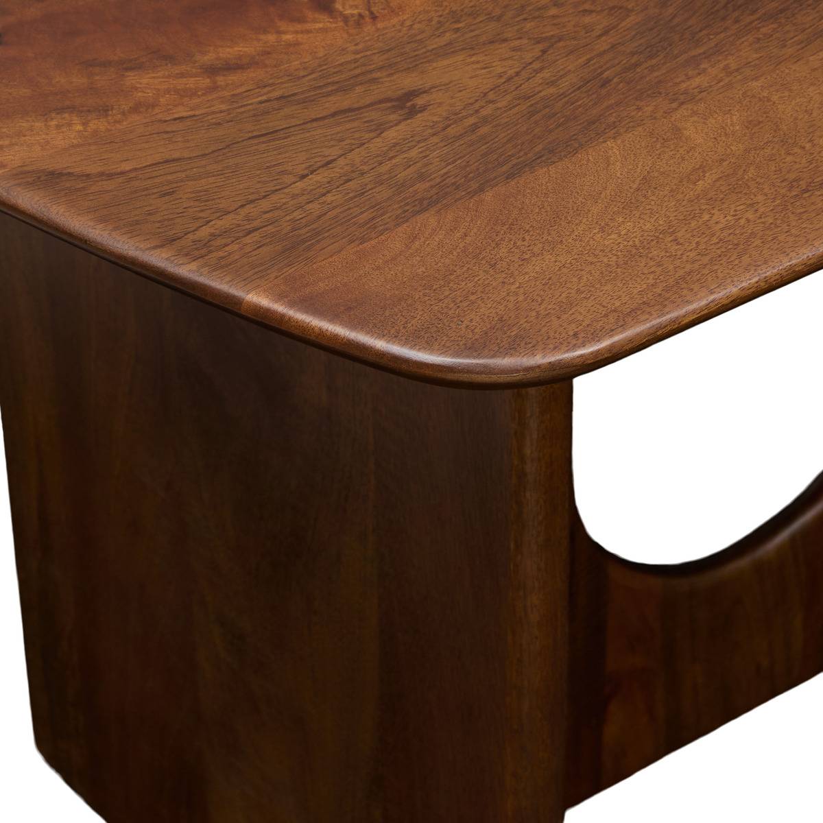 Table à manger rectangulaire 6 places en manguier SHELTY marron, ATMOSPHERA