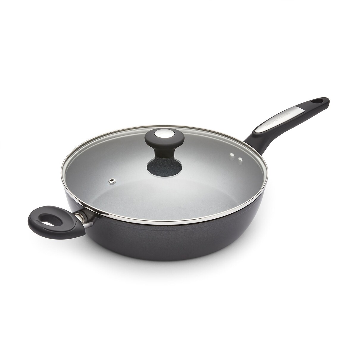 28cm Forged Aluminium Saute Pan with Lid graphite, MORPHY RICHARDS