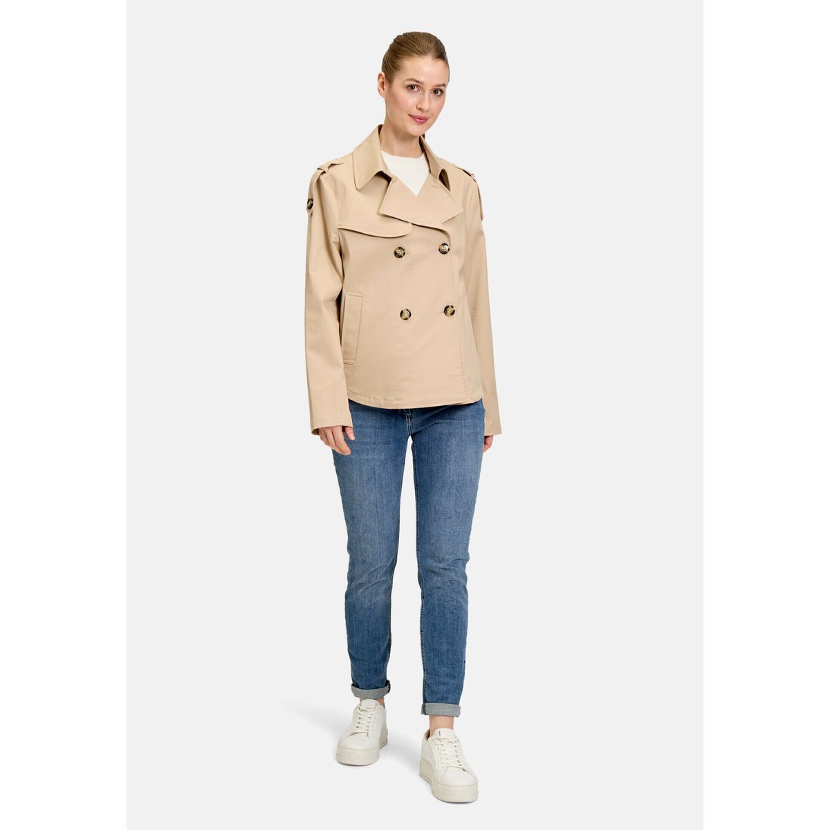 Veste d'été à col beige, AMBER & JUNE