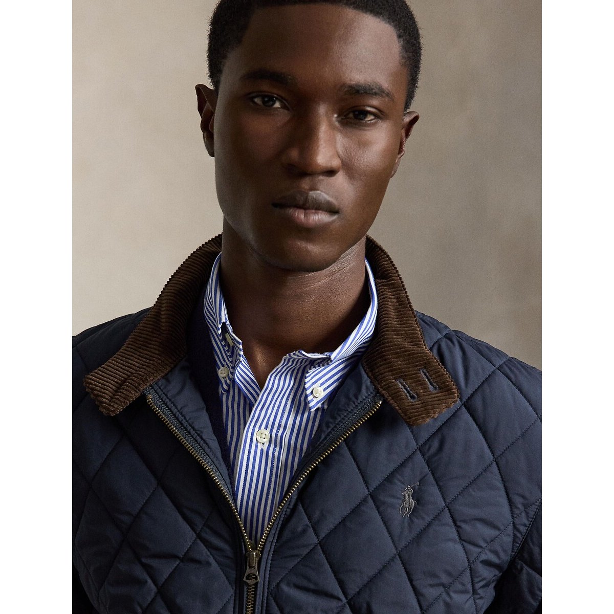 Chaqueta cortavientos acolchada azul marino, POLO RALPH LAUREN