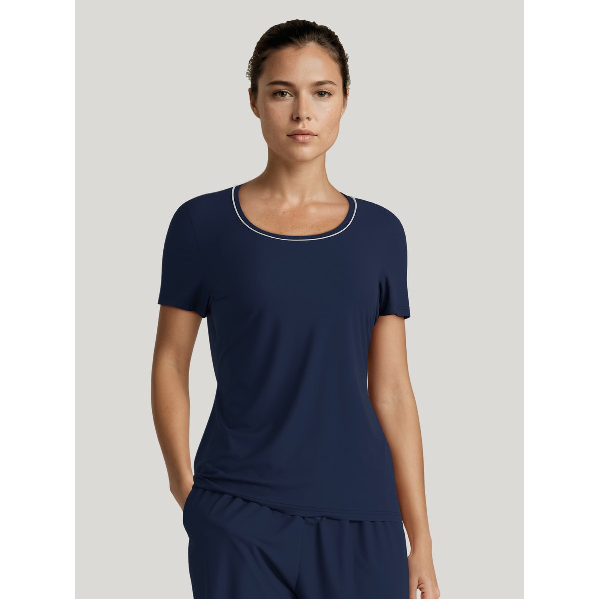T-shirt à manches courtes manches courtes Lyocell FAVOURITES XTRA peacoat blue, CALIDA