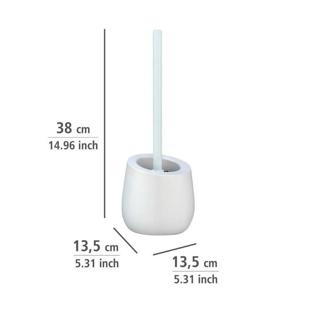 Brosse WC en silicone avec base en céramique BADI blanc, WENKO
