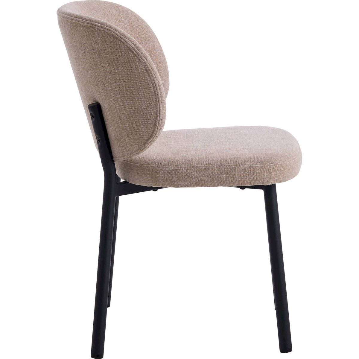 Chaise rembourrée collection MORIOR beige et noir mat, RECOLLECTION