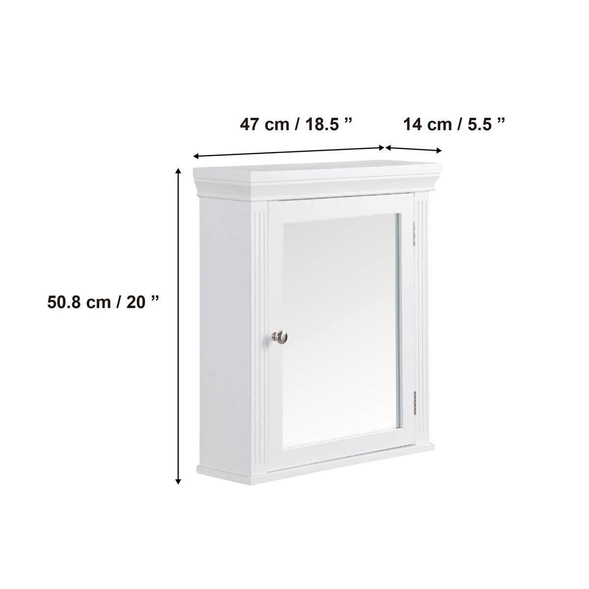 Armoire Toilette STRATFORD blanc, TEAMSON HOME