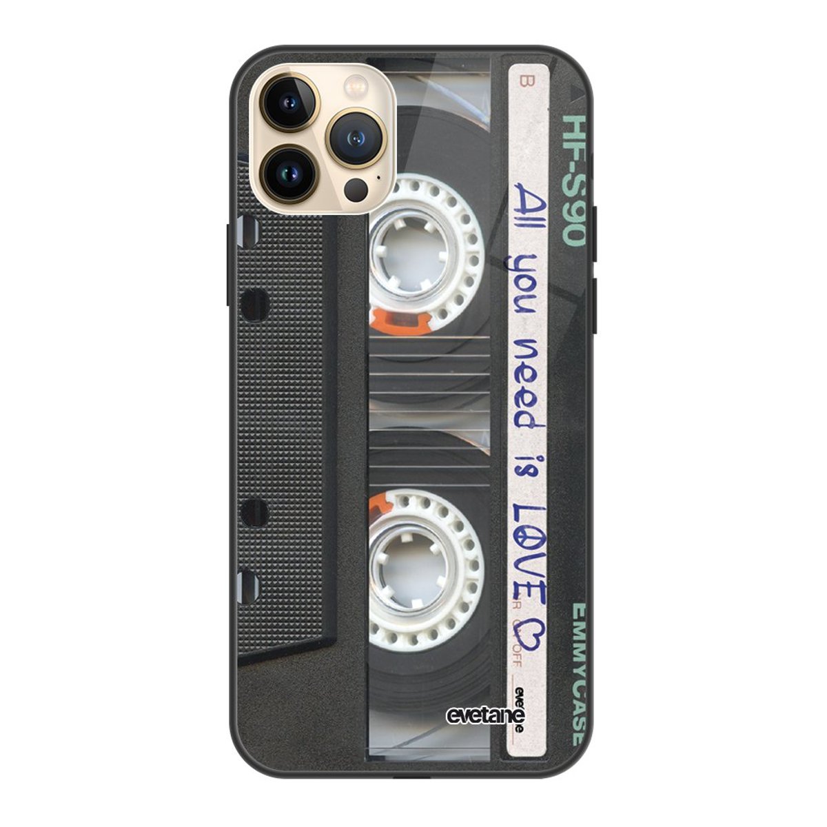 Coque soft touch glossy iPhone 13 Pro Max cassette, EVETANE