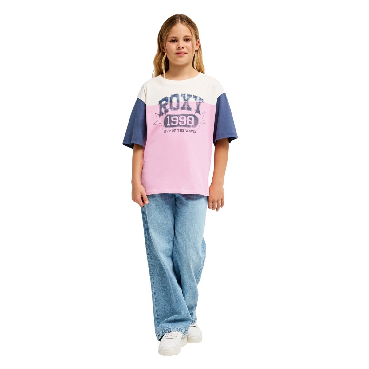 T-shirt ample à manches courtes SNOW STARLIGHT. blanc coconut milk, ROXY
