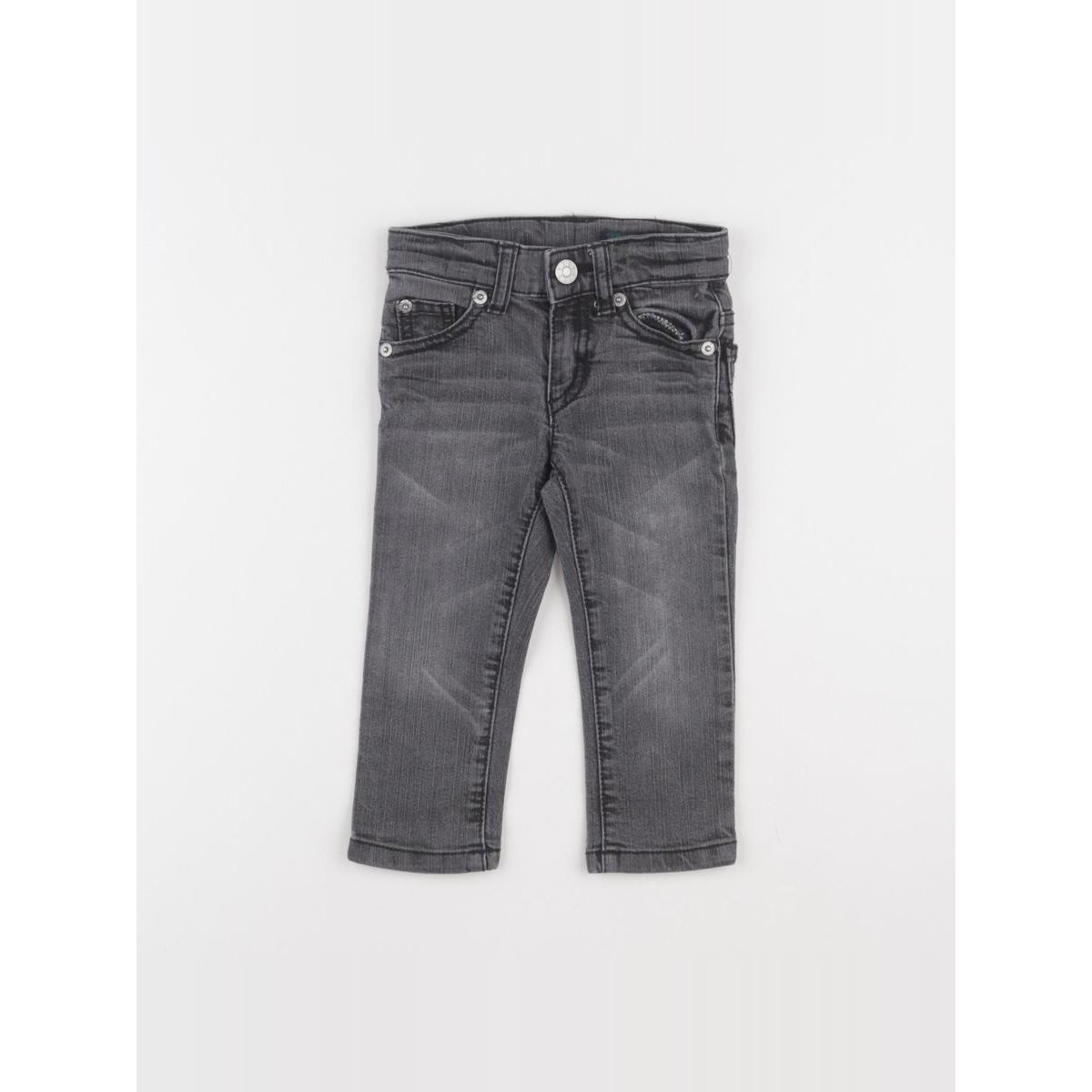 Jean - Très bon état gris, BENETTON
