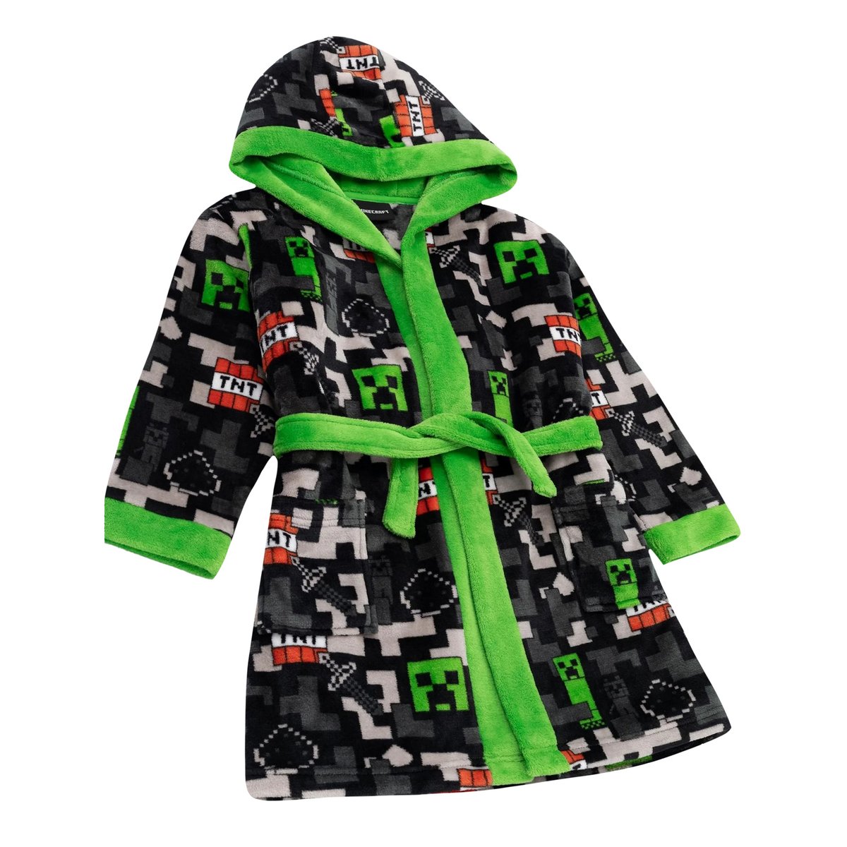 Robe de chambre noir / vert / gris, MINECRAFT