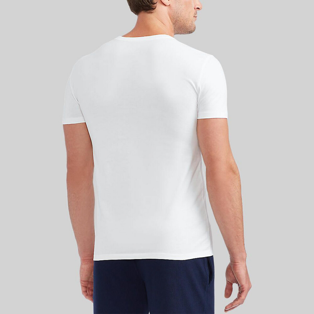 Conjunto de 3 camisolas slim fit com gola redonda branco + branco + branco, POLO RALPH LAUREN