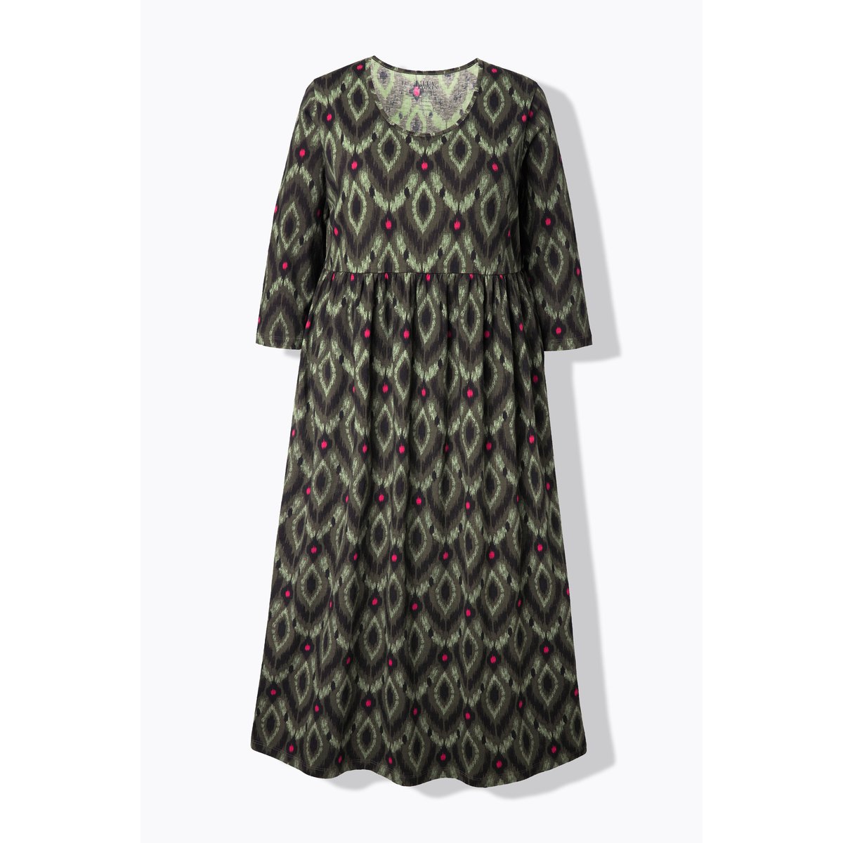 Robe maxi en jersey gris olive, ULLA POPKEN
