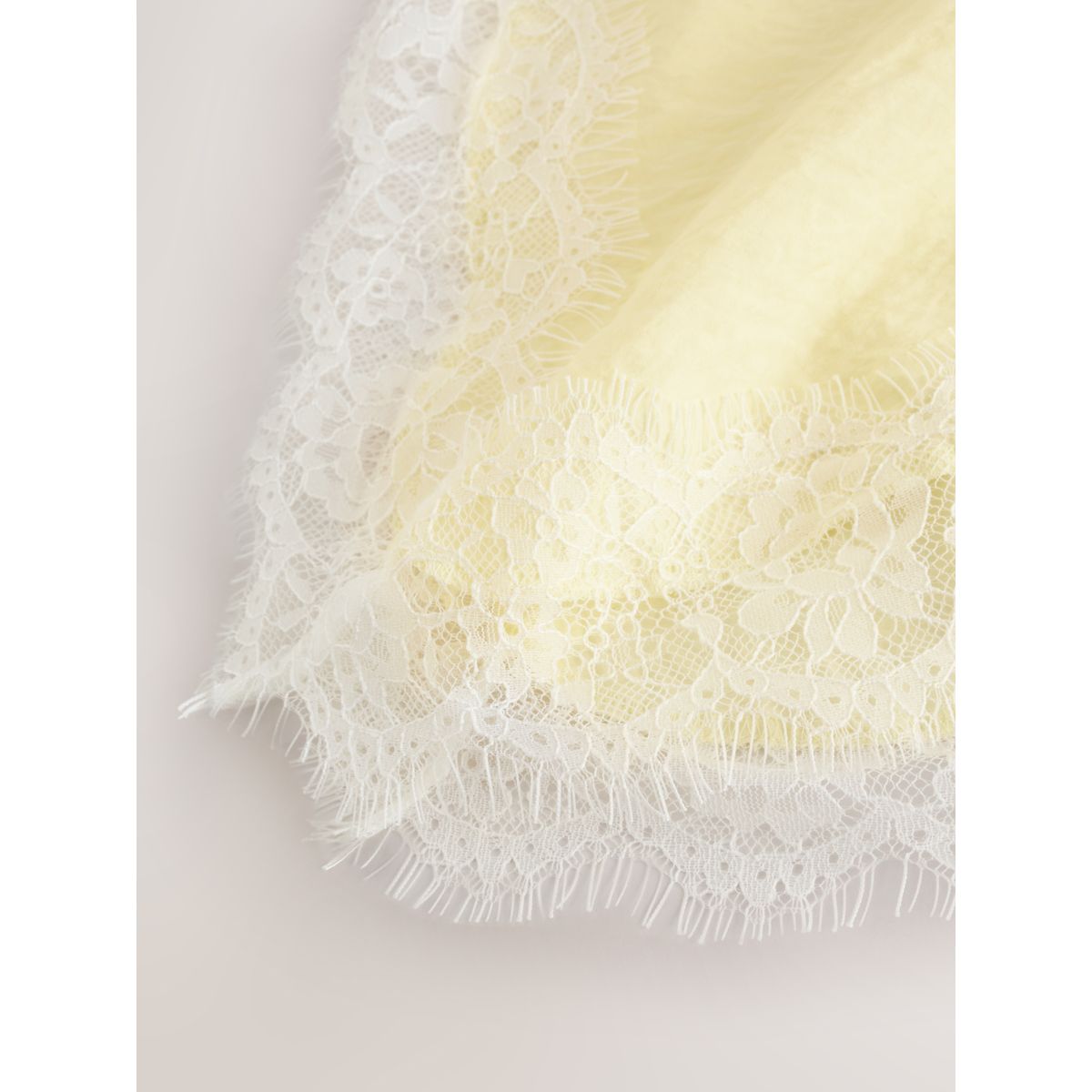 Jupe midi en dentelle asymétrique jaune, NEXT