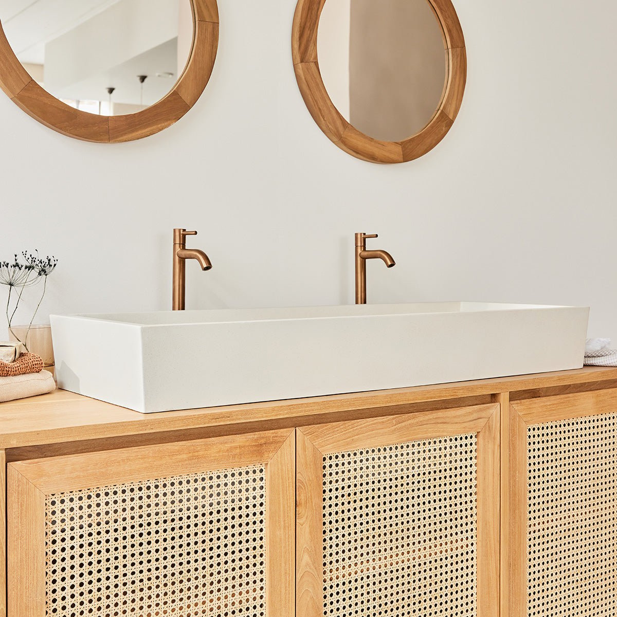 Vasque en béton beige 100 cm OLIA beige, BERAH GETAH