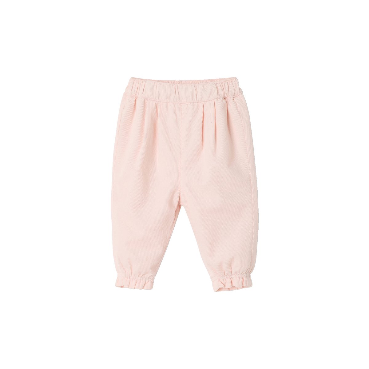 Pantalon naissance velours rose pâle, VERTBAUDET