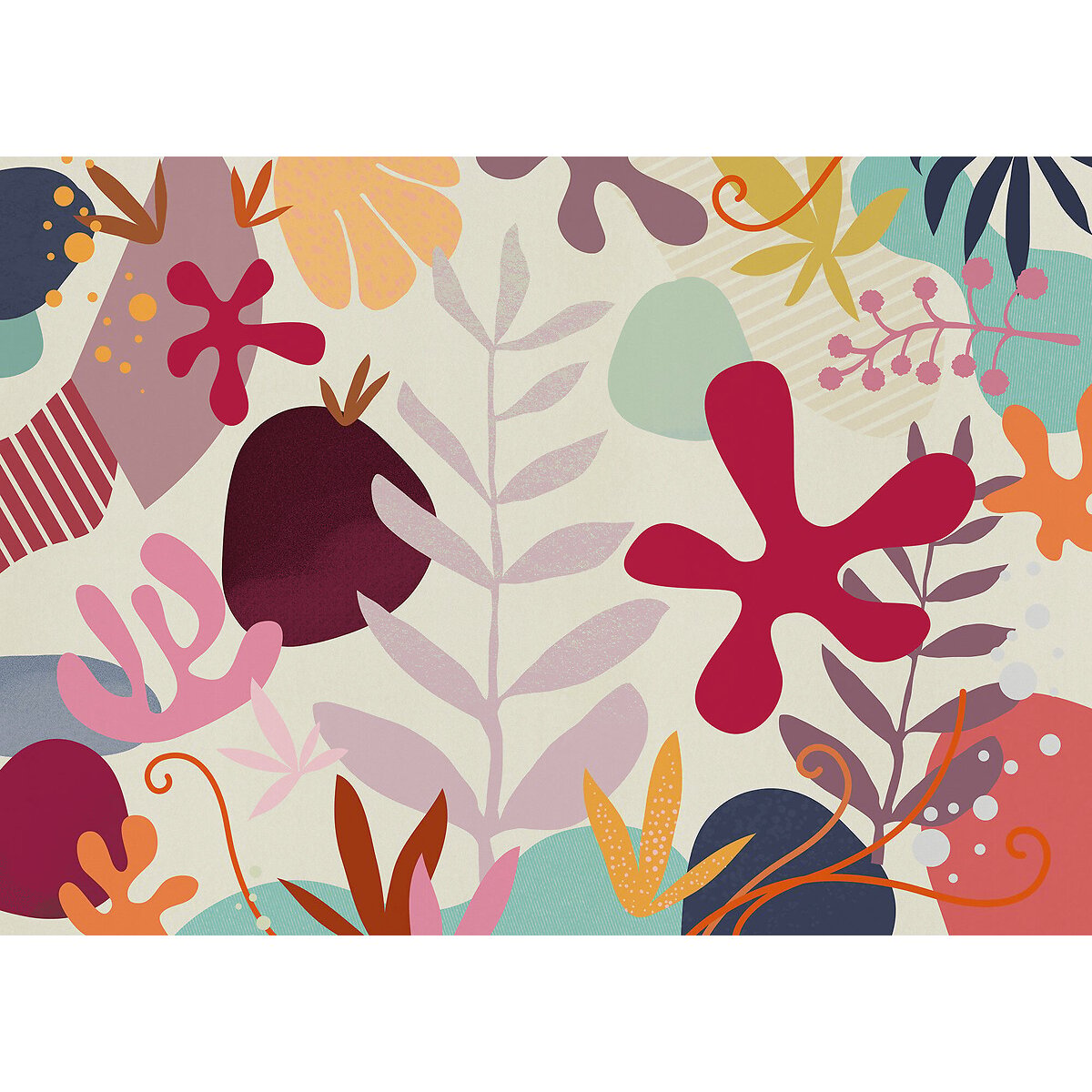 Papel de parede Happy Corals, INTERELIFE multicolor, INTERELIFE