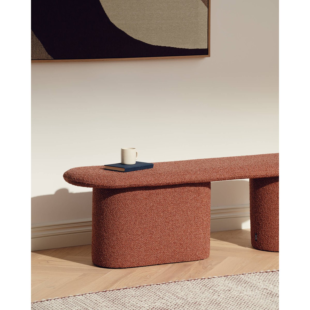 Banc Rull marron chocolat bouclé, NOO.MA