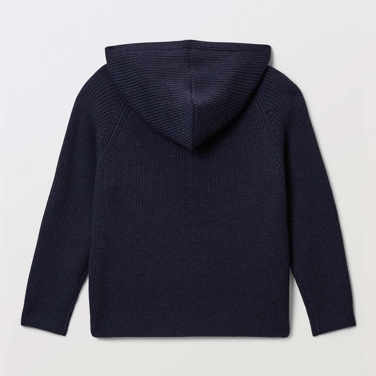 Pull à capuche uni contenant de la laine, certifié OEKO-TEX marine, MONOPRIX
