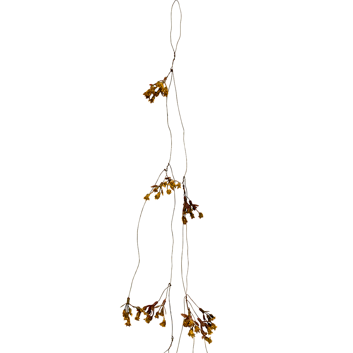 Guirlande à suspendre de mini fleurs artificielles H60 orange, SIA DECO