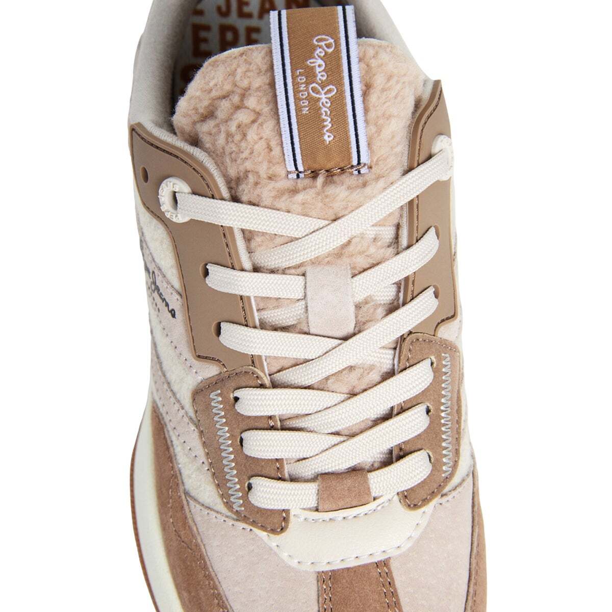 Lucky - Baskets En Daim À Semelle Cupsole beige sable, PEPE JEANS