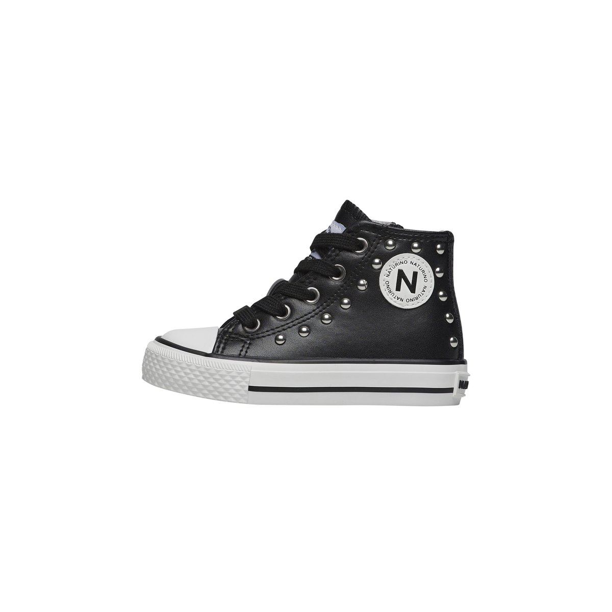 Baskets en cuir avec cloues YLFAS. noir, NATURINO