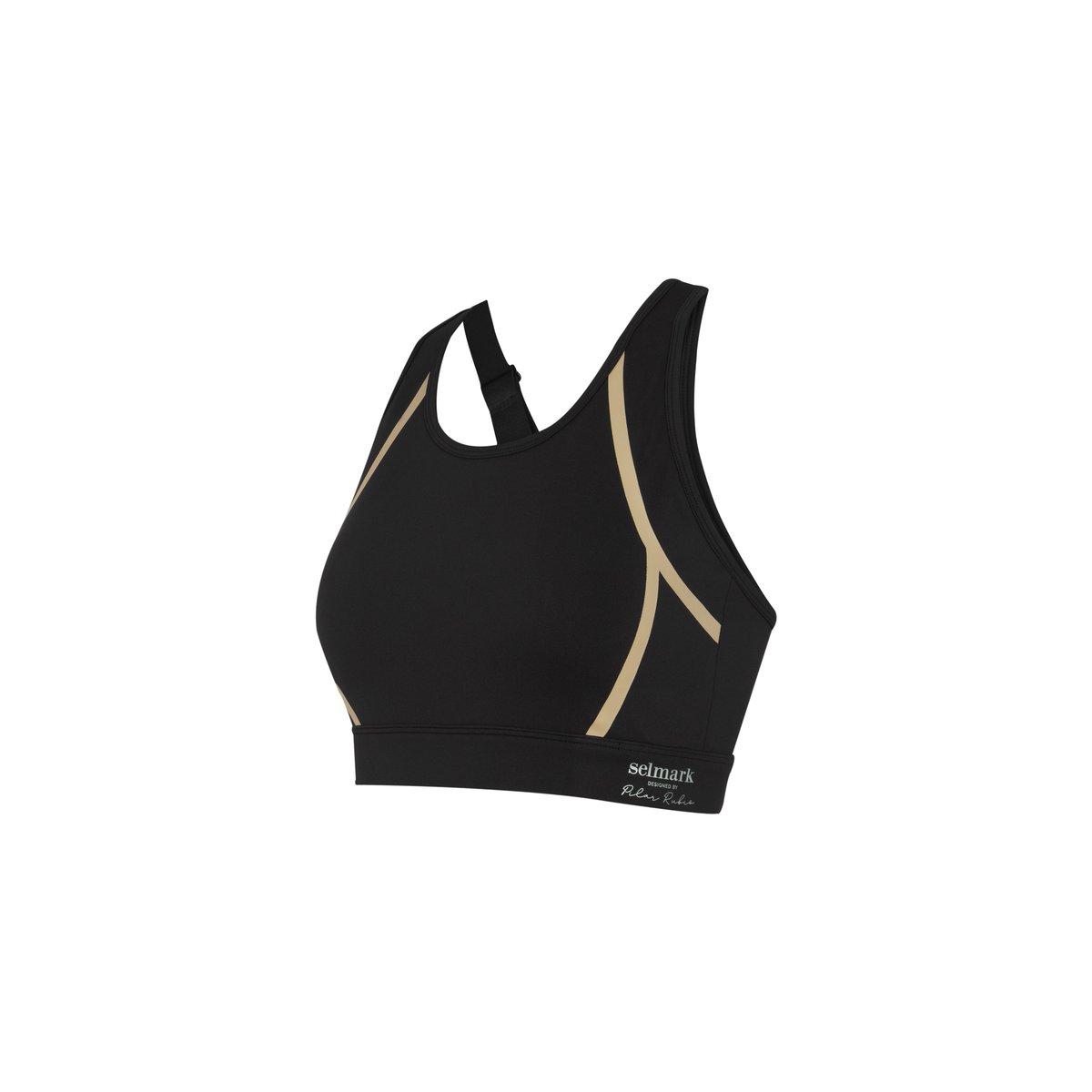 Brassière de sport dos croisé TECH ST7 noir, SELMARK