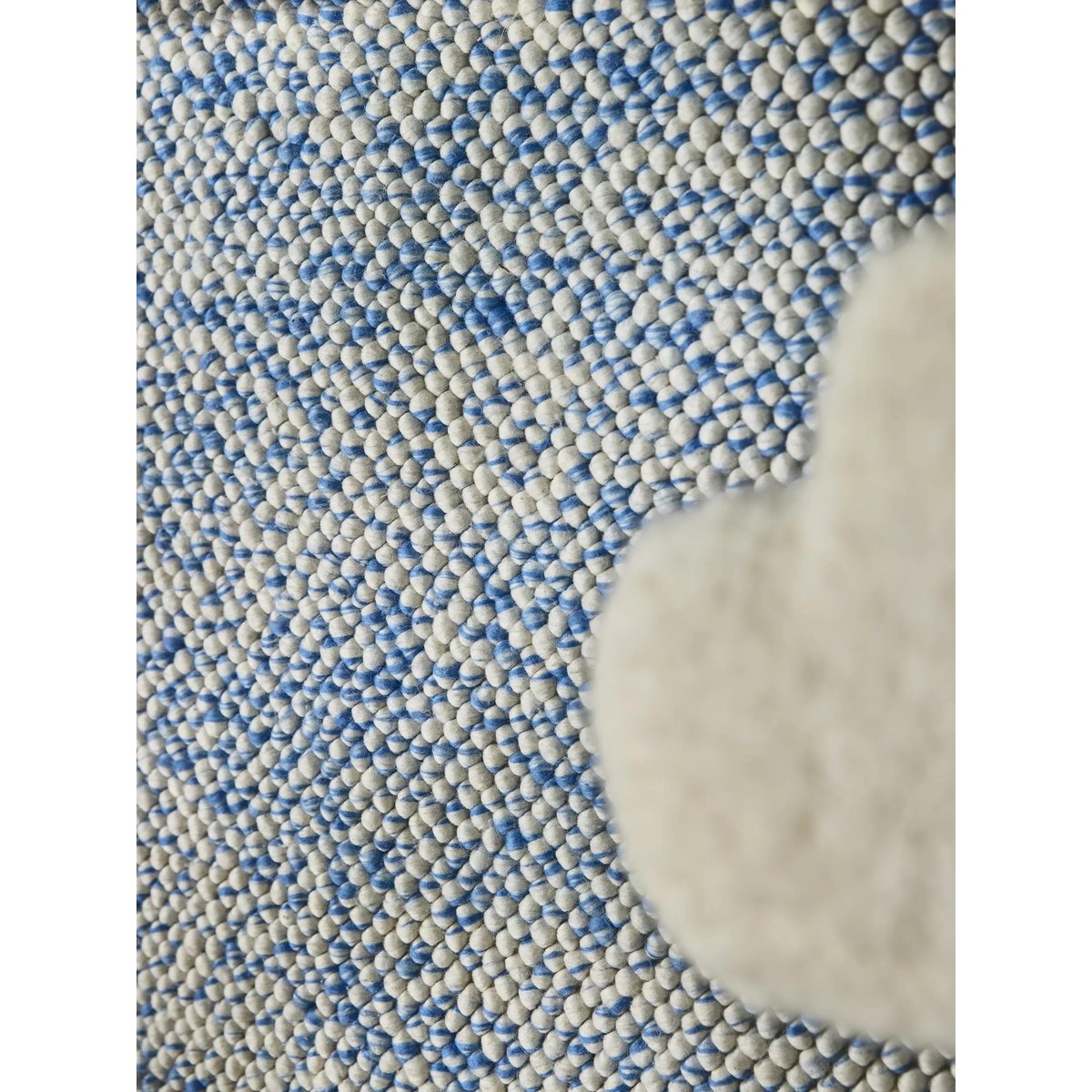 Tapis enfant tissé main BEADY bleu, BENUTA