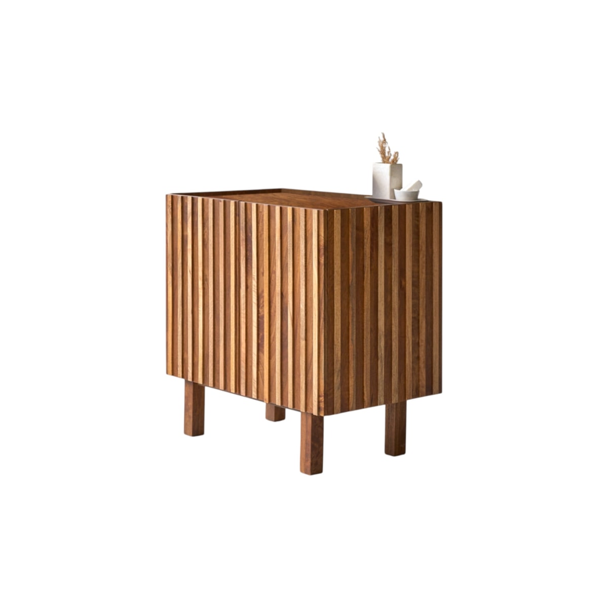 Meuble Salle De Bain en Manguier massif, MILO marron foncé, TIKAMOON