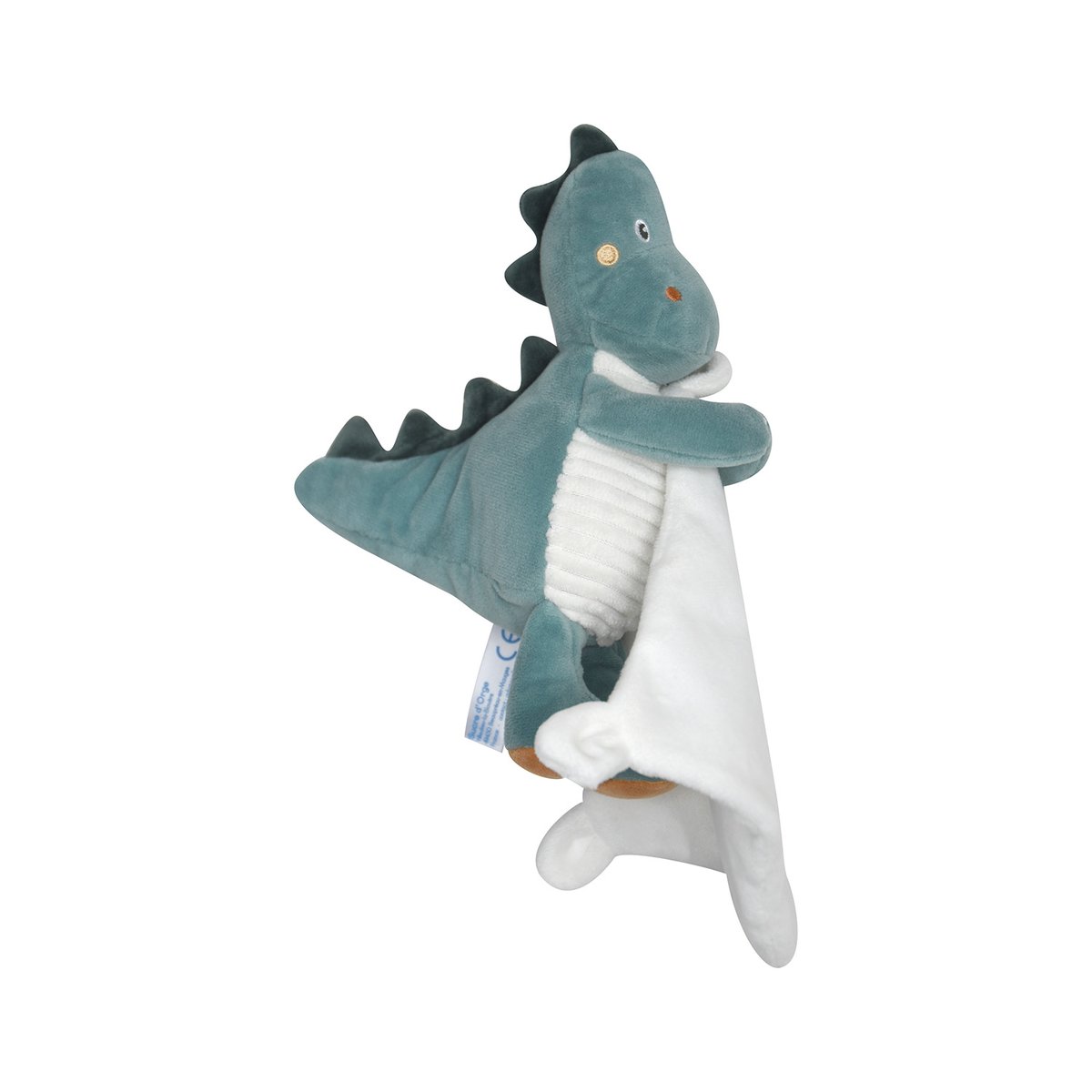 Doudou mouchoir dinosaure stefano vert, SUCRE D'ORGE