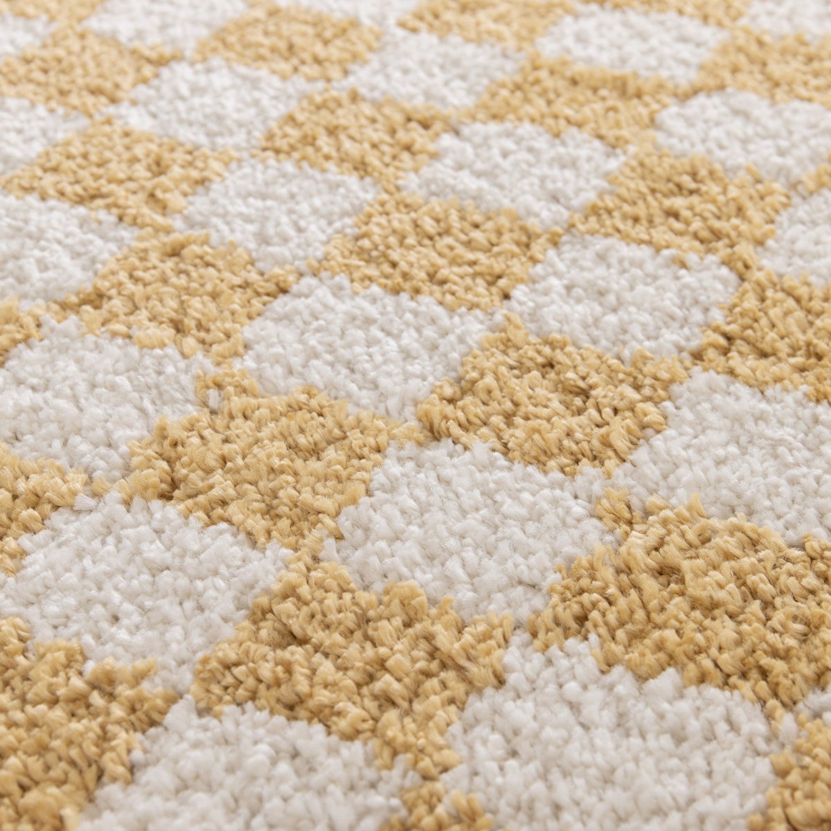 Tapis damiers- LARIA jaune, DRAWER