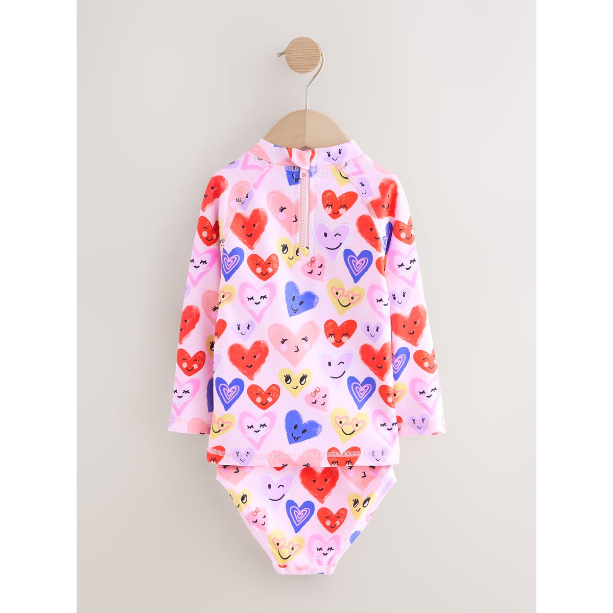 Maillot de bain anti-uv à manches longues coeur rose, NEXT