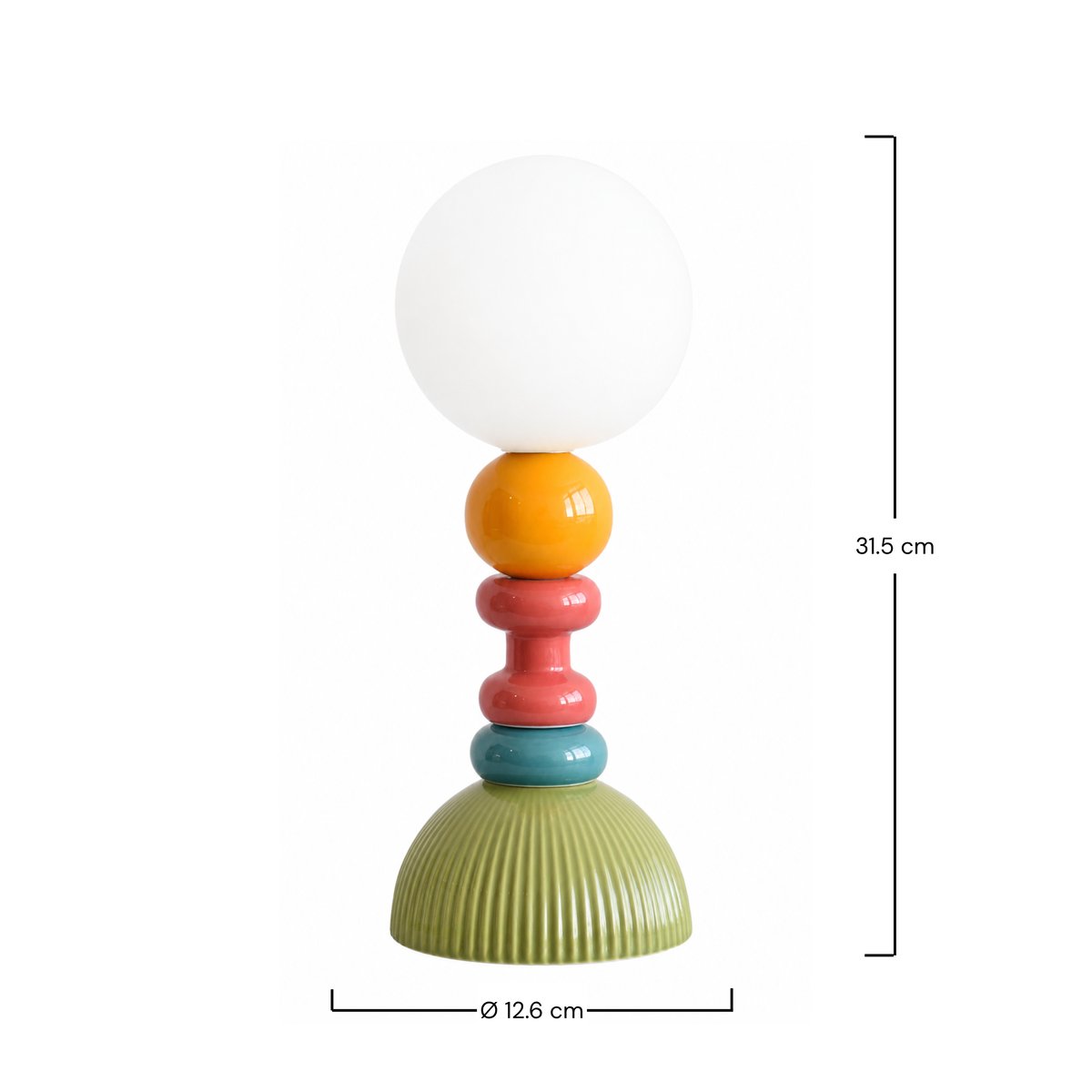 Lampe à poser en céramique - PILI multicolor, MAISON PAVANE