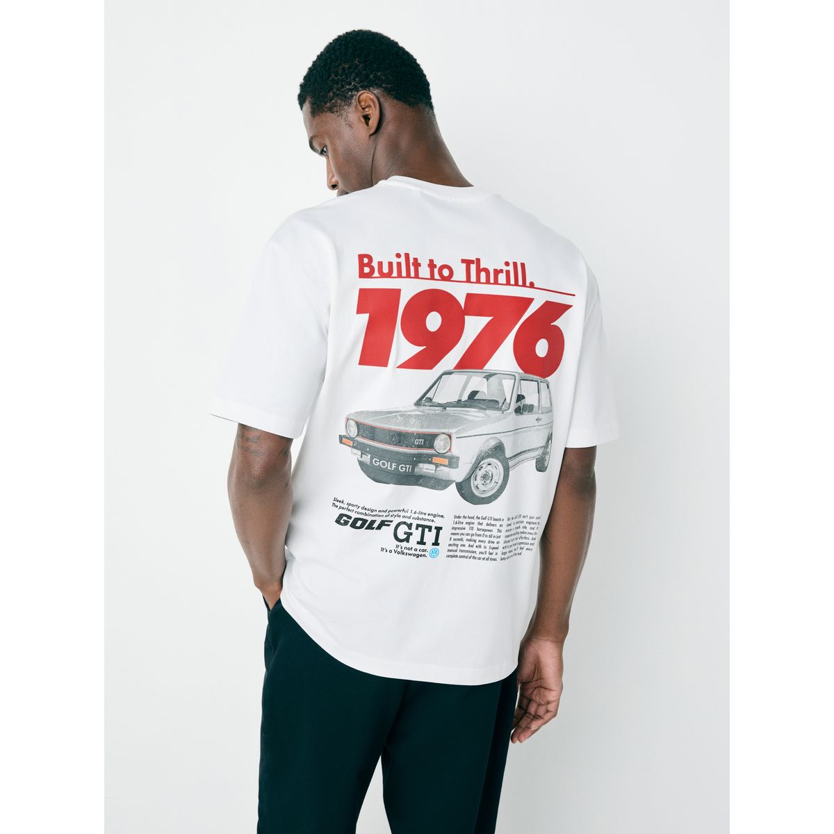 T-shirt à imprimé voiture blanc, NEXT