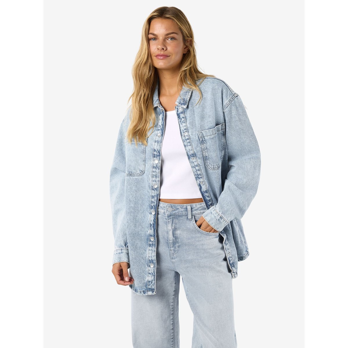 Veste light blue denim, NOISY MAY