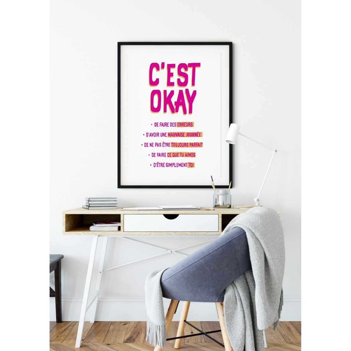 Affiche C'est Okay multicolore, L'AFFICHERIE