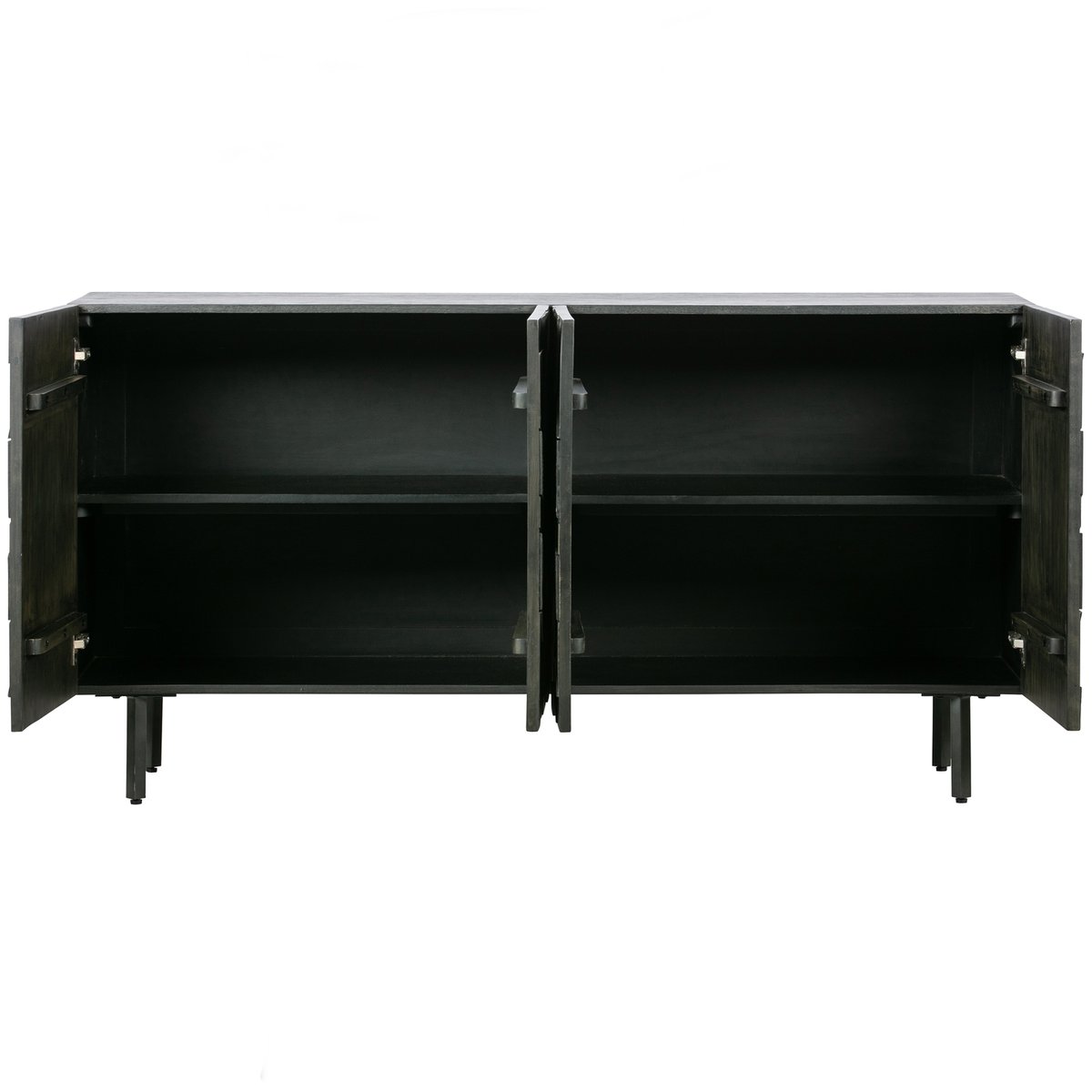 Buffet 4 portes en manguier COUNTER noir, WOOOD