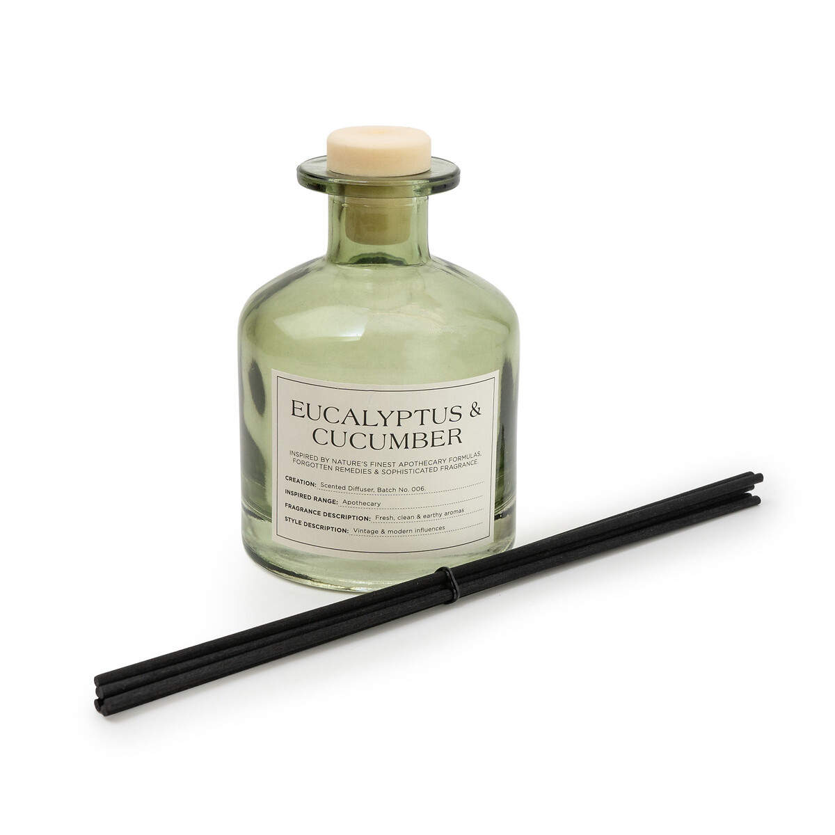 Apothecary Eucalyptus & Cucumber Diffuser, 250ml green, SO'HOME