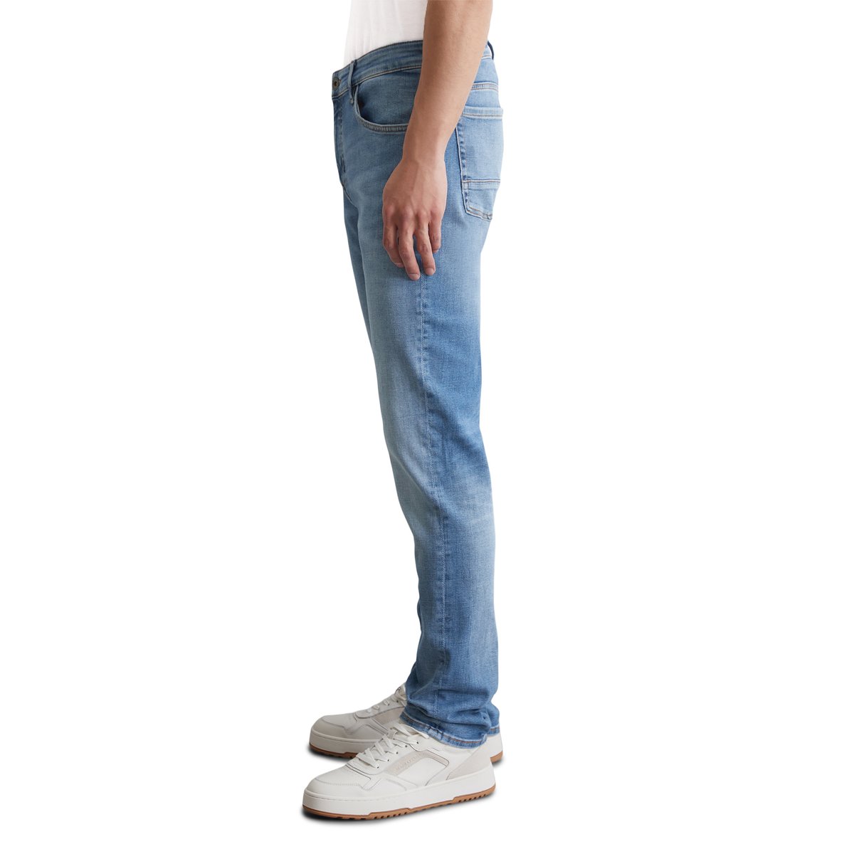 Jeans modèle Sjöbo shaped texture denim Cross Hatch décontractée bleu, MARC O'POLO