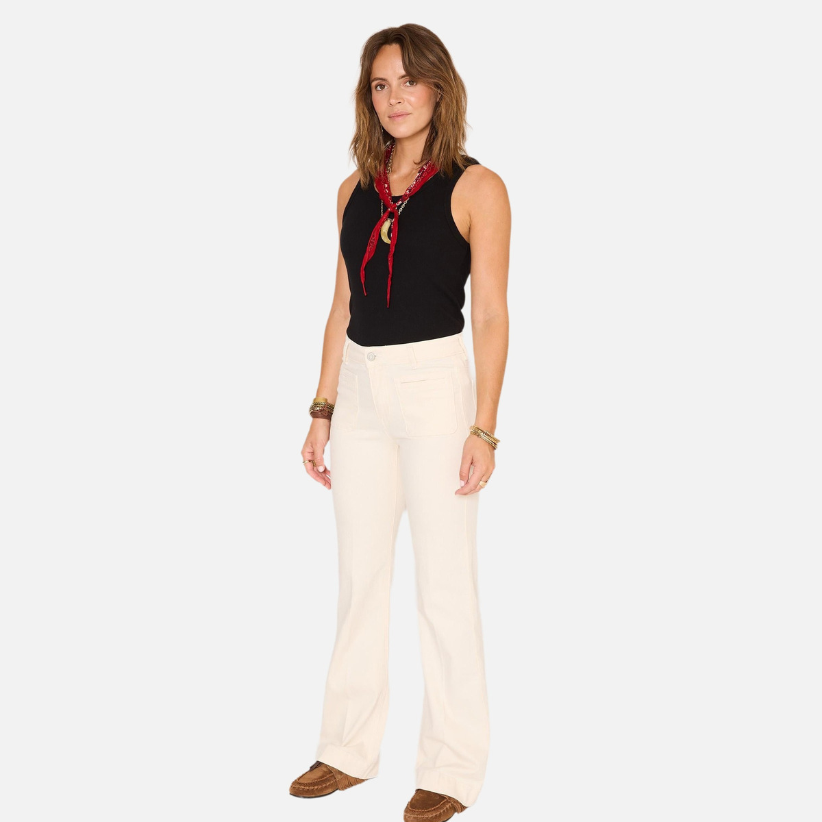 Jean THE DIANA SUNSET DRILL naturel, MKT STUDIO